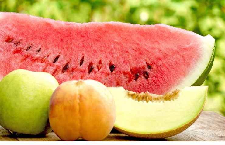 anguria, melone, pesche