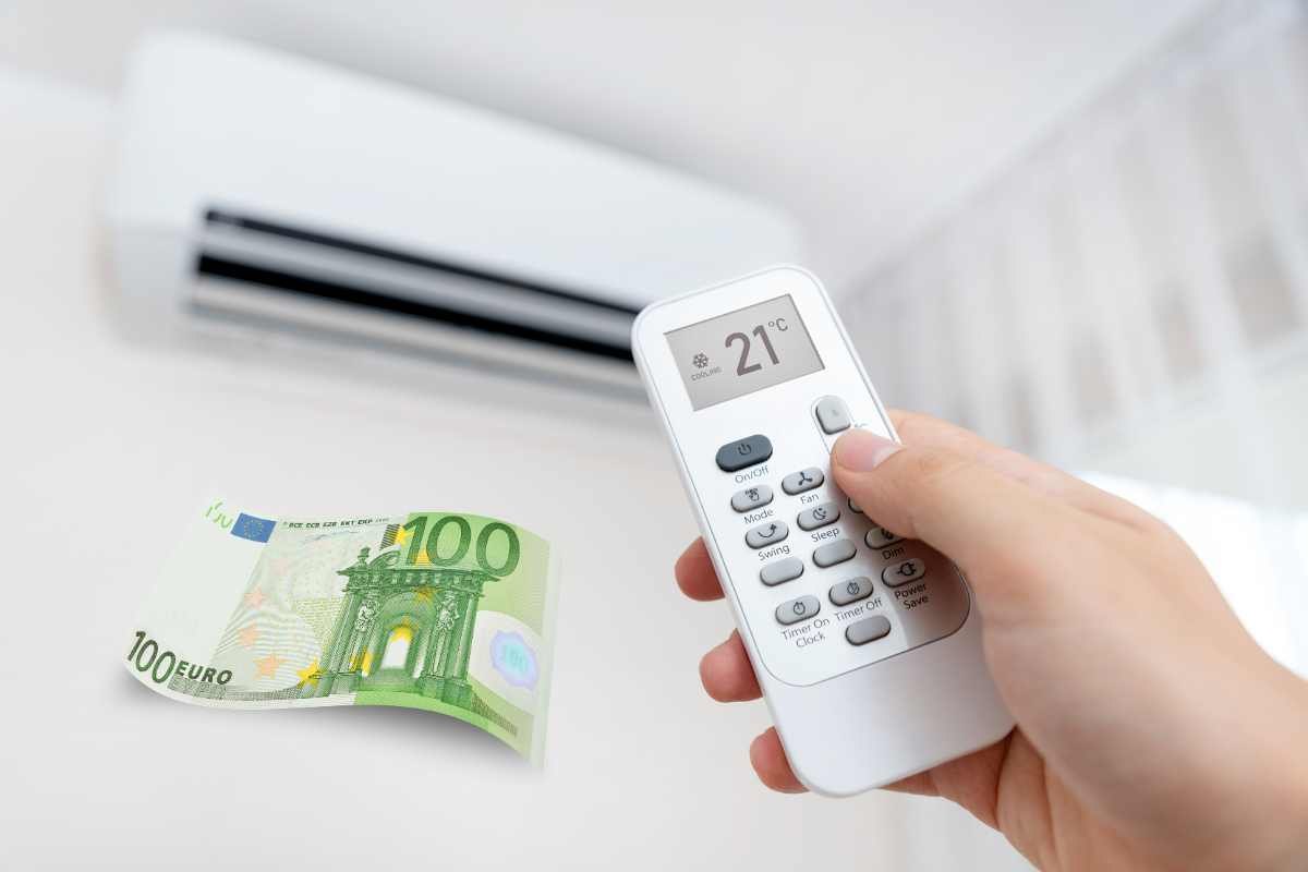 telecomando condizionatore banconota 100 euro